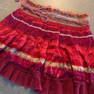 Free People Boho Silk Skirt ❤️🧡